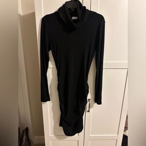 Michael Stars Velma turtleneck dress, black, medium